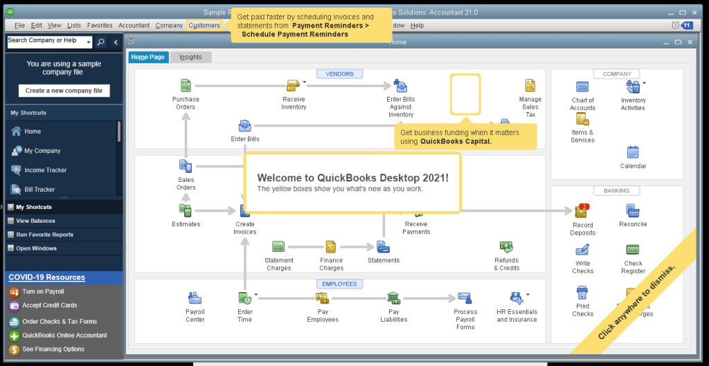 QuickBooks Desktop Enterprise 2021 5 User No Subscription Digital Download