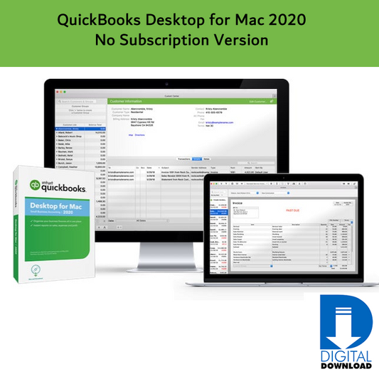 QuickBooks Pro Mac Desktop 2020 No Subscription Digital Downalod