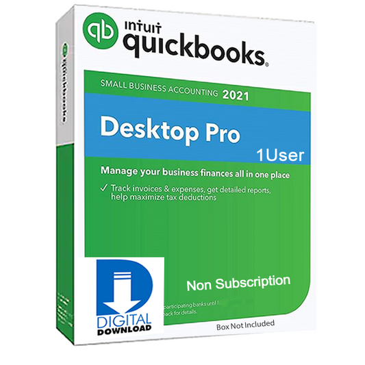 QuickBooks Pro Desktop 2021 1 User No Subscription Digital Download