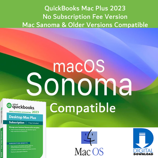 QuickBooks Mac 2023 Plus No Subscription Digital Download