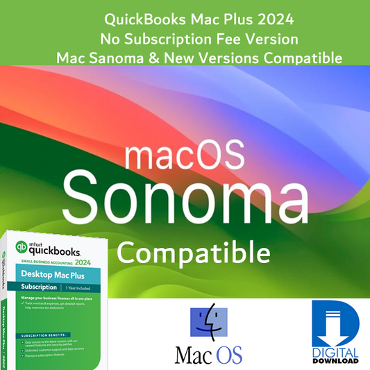 QuickBooks Pro Mac 2024 Plus No Subscription USA Version