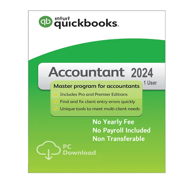 QuickBooks Desktop Accountant Plus 2024 USA 1 User Digital Download