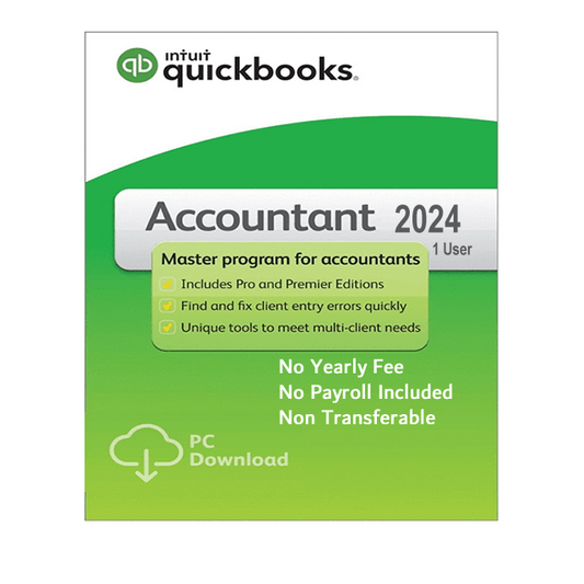 QuickBooks Desktop Accountant Plus 2024 USA 1 User Digital Download