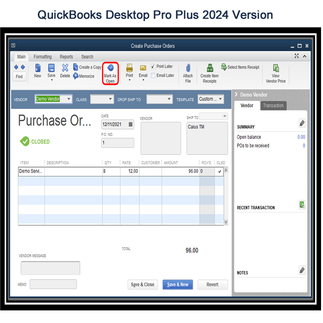 QuickBooks Desktop Pro Plus 2024 USA 1 User Digital Download