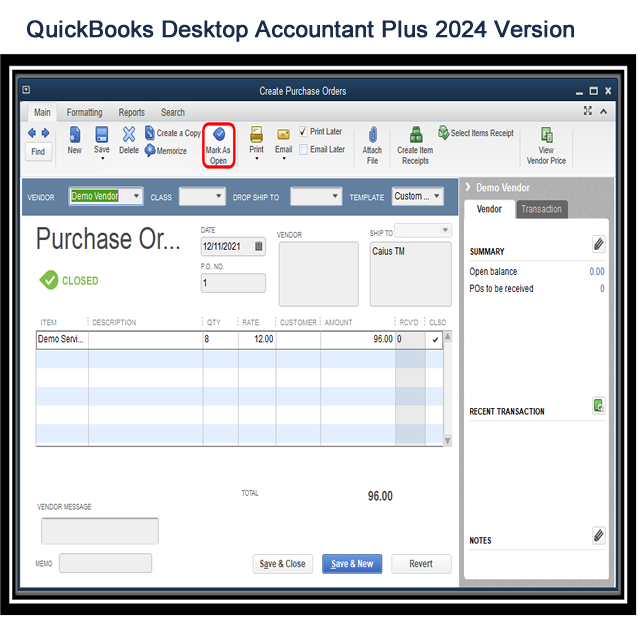 QuickBooks Desktop Accountant Plus 2024 USA 1 User Digital Download