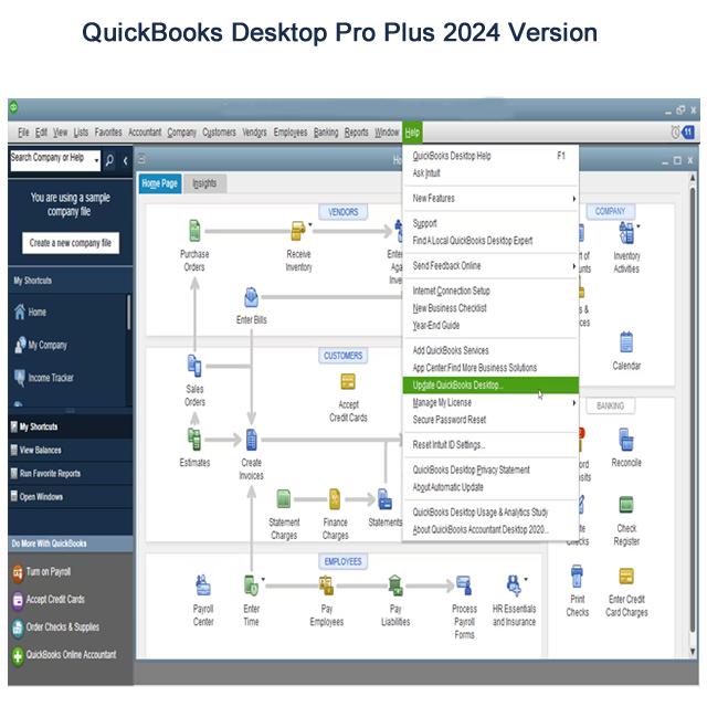 QuickBooks Desktop Pro Plus 2024 USA 1 User Digital Download