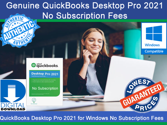 QuickBooks Pro Desktop 2021 1 User No Subscription Digital Download