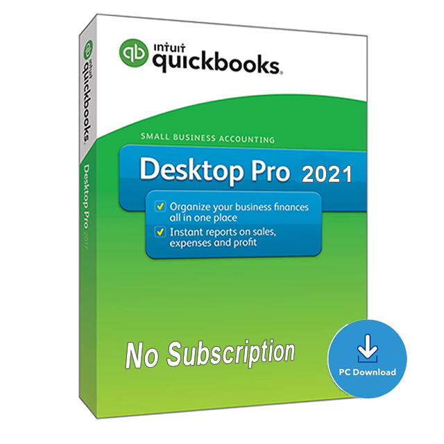 QuickBooks Pro Desktop 2021 1 User No Subscription Digital Download